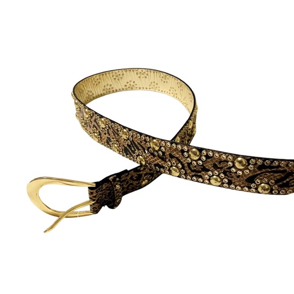 GUESS Animal Print Belt With Studs Size Small - Picture 3 of 7